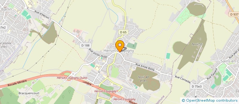 localisation de l'entreprise COMMUNE DE HERSIN COUPIGNY  HERSIN-COUPIGNY