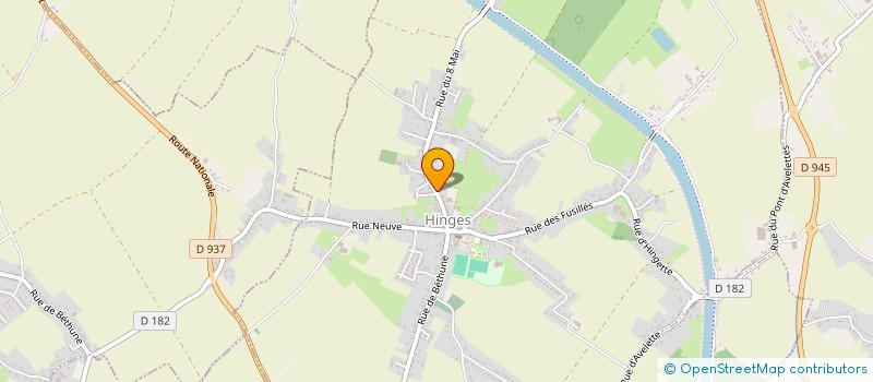 localisation de l'entreprise COMMUNE DE HINGES  HINGES