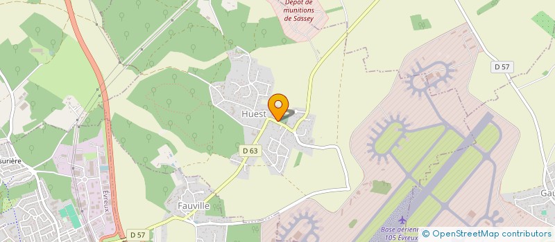 localisation de l'entreprise COMMUNE DE HUEST  HUEST