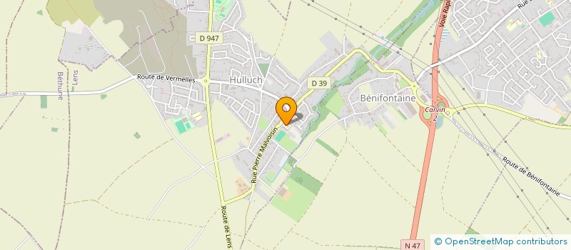 localisation de l'entreprise COMMUNE DE HULLUCH  HULLUCH