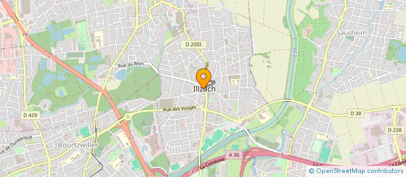 localisation de l'entreprise COMMUNE DE ILLZACH  ILLZACH