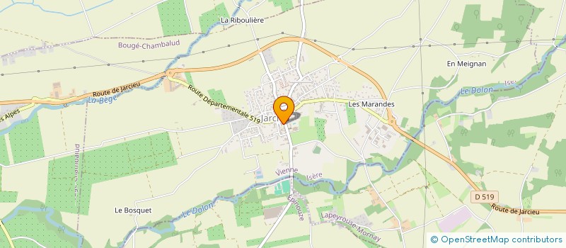 localisation de l'entreprise COMMUNE DE JARCIEU  JARCIEU