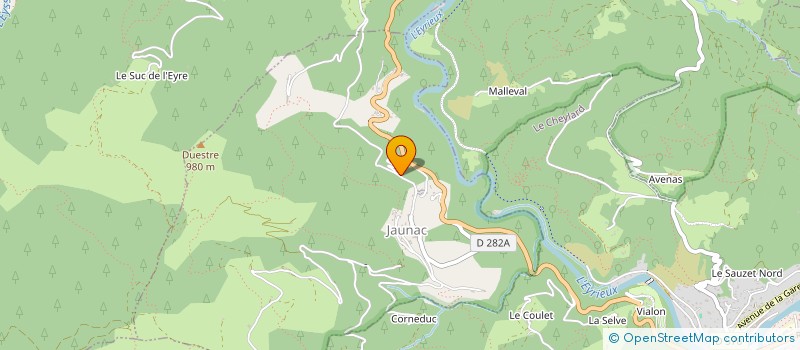 localisation de l'entreprise COMMUNE DE JAUNAC  JAUNAC