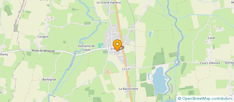 localisation de l'entreprise COMMUNE DE JAYAT  JAYAT