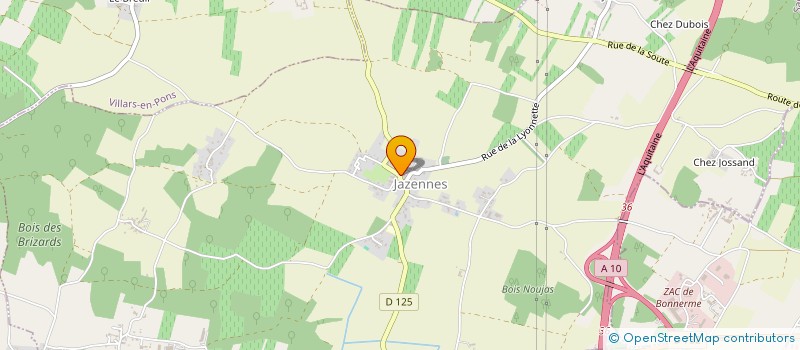 localisation de l'entreprise COMMUNE DE JAZENNES  JAZENNES
