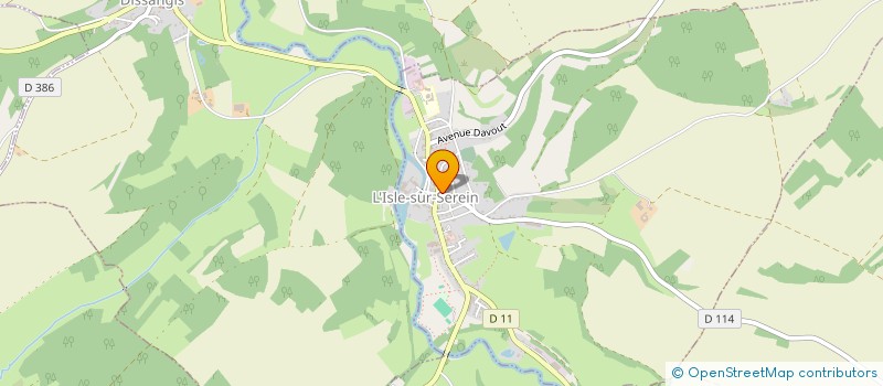 localisation de l'entreprise COMMUNE DE JOUX LA VILLE  JOUX-LA-VILLE