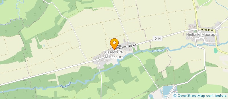 localisation de l'entreprise COMMUNE DE JUSSECOURT MINECOURT  JUSSECOURT-MINECOURT