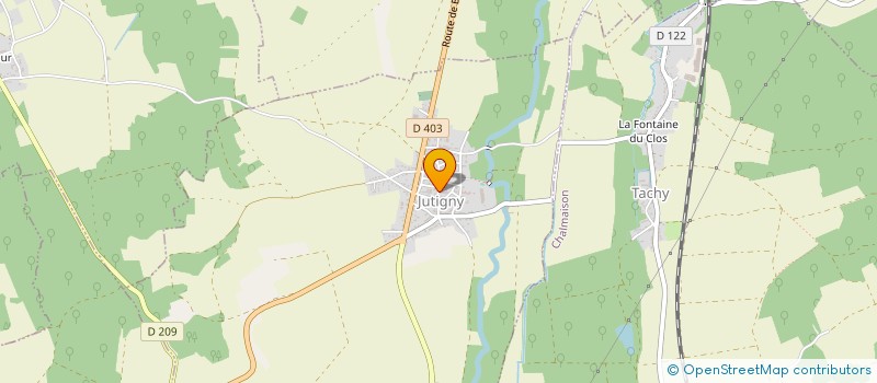 localisation de l'entreprise COMMUNE DE JUTIGNY  JUTIGNY