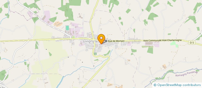 localisation de l'entreprise COMMUNE DE JUVIGNY LES VALLEES  JUVIGNY LES VALLEES