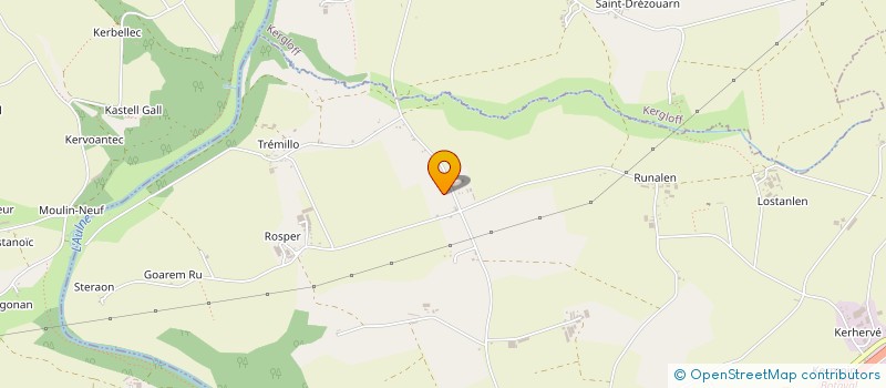 localisation de l'entreprise COMMUNE DE KERGLOFF  KERGLOFF