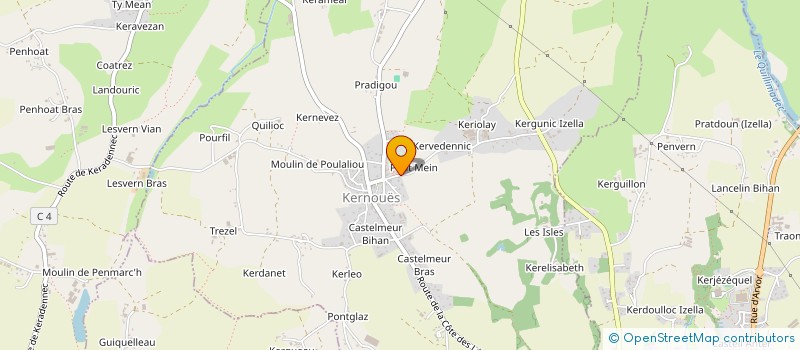 localisation de l'entreprise COMMUNE DE KERNOUES  KERNOUES