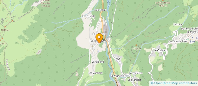 localisation de l'entreprise COMMUNE DE LA BAUME  LA BAUME