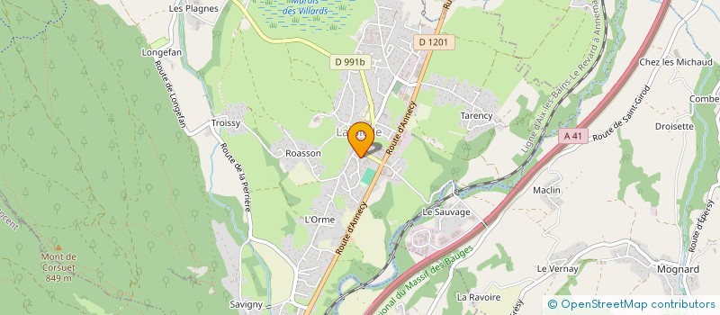 localisation de l'entreprise COMMUNE DE LA BIOLLE  LA BIOLLE