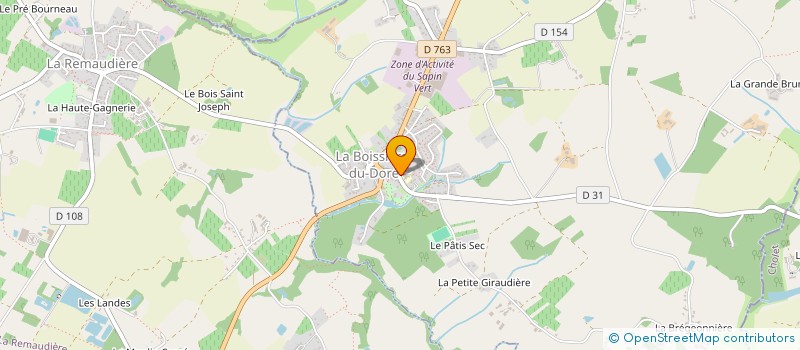 localisation de l'entreprise COMMUNE DE LA BOISSIERE-DU-DORE à LA BOISSIERE-DU-DORE