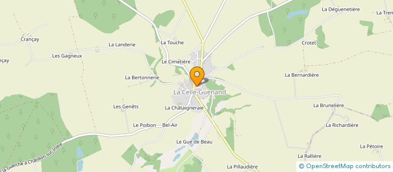localisation de l'entreprise COMMUNE DE LA CELLE GUENAND à LA CELLE-GUENAND