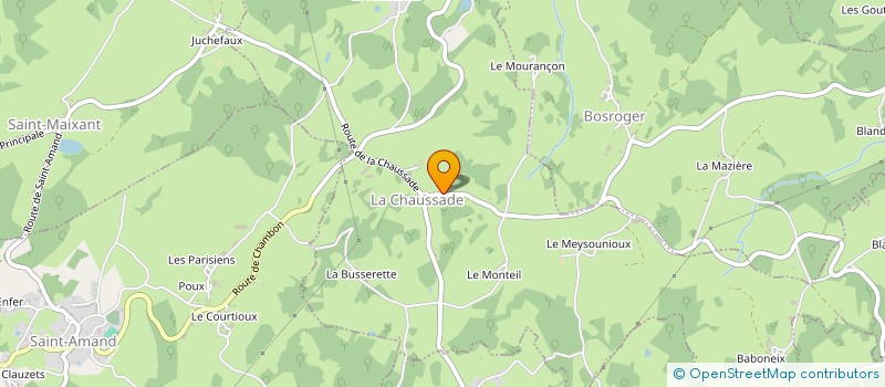 localisation de l'entreprise COMMUNE DE LA CHAUSSADE  LA CHAUSSADE
