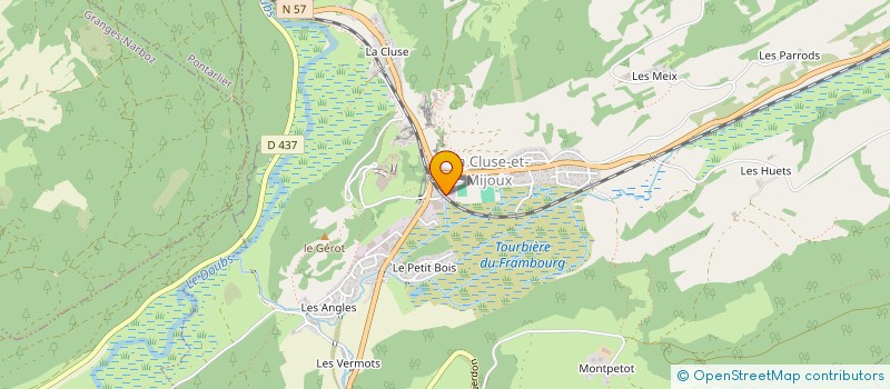 localisation de l'entreprise COMMUNE DE LA CLUSE ET MIJOUX  LA CLUSE-ET-MIJOUX