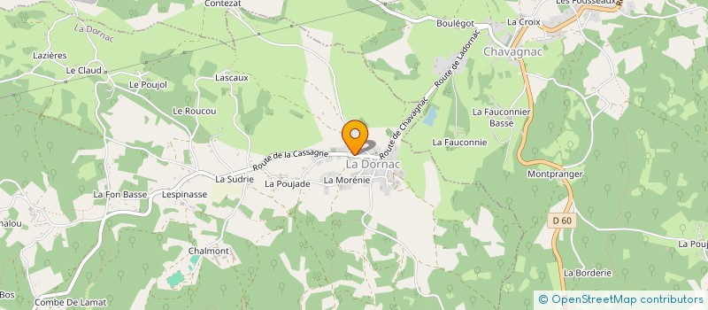 localisation de l'entreprise COMMUNE DE LA DORNAC  LA DORNAC