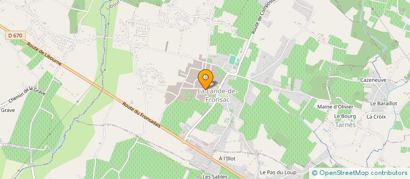 localisation de l'entreprise COMMUNE DE LA LANDE DE FRONSAC  LA LANDE-DE-FRONSAC