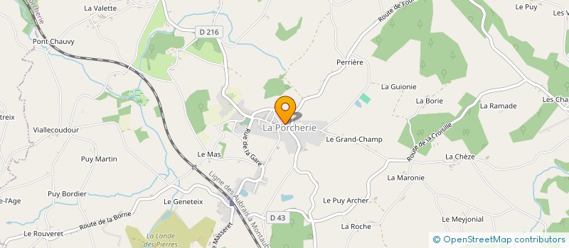 localisation de l'entreprise COMMUNE DE LA PORCHERIE à LA PORCHERIE