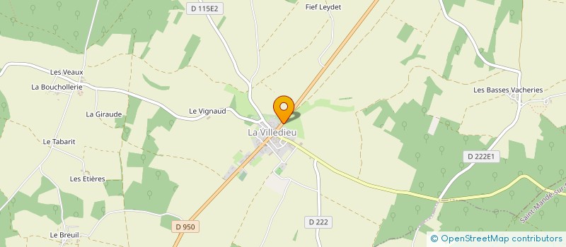 localisation de l'entreprise COMMUNE DE LA VILLEDIEU  LA VILLEDIEU