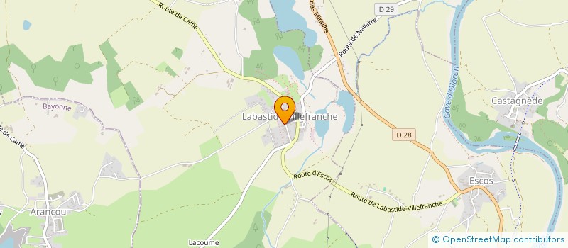 localisation de l'entreprise COMMUNE DE LABASTIDE VILLEFRANCHE  LABASTIDE-VILLEFRANCHE