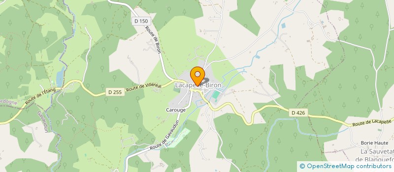 localisation de l'entreprise COMMUNE DE LACAPELLE BIRON  LACAPELLE-BIRON
