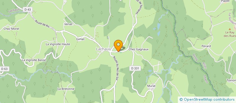 localisation de l'entreprise COMMUNE DE LACHAUX  LACHAUX