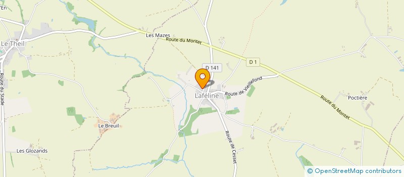 localisation de l'entreprise COMMUNE DE LAFELINE  LAFELINE