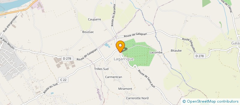 localisation de l'entreprise COMMUNE DE LAGARRIGUE  LAGARRIGUE