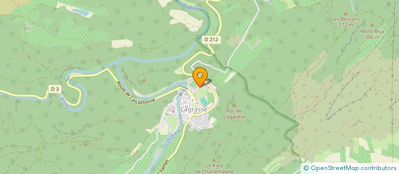 localisation de l'entreprise COMMUNE DE LAGRASSE  LAGRASSE
