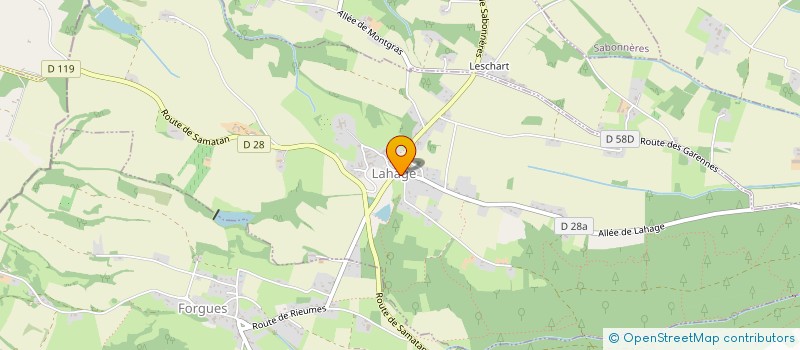 localisation de l'entreprise COMMUNE DE LAHAGE  LAHAGE