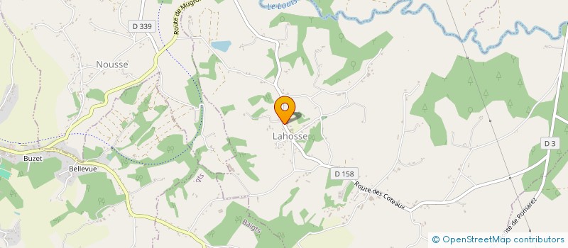 localisation de l'entreprise COMMUNE DE LAHOSSE  LAHOSSE