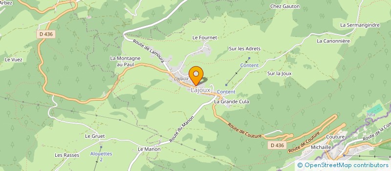localisation de l'entreprise COMMUNE DE LAJOUX  LAJOUX
