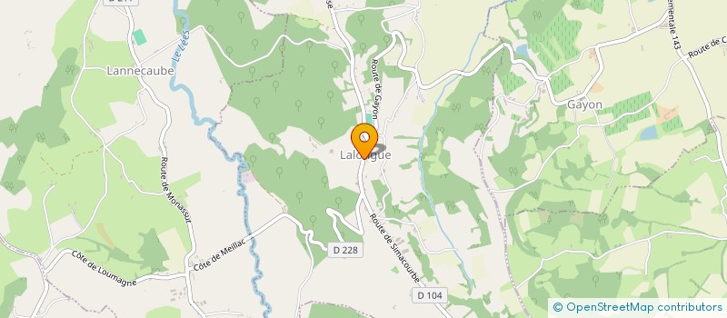 localisation de l'entreprise COMMUNE DE LALONGUE  LALONGUE