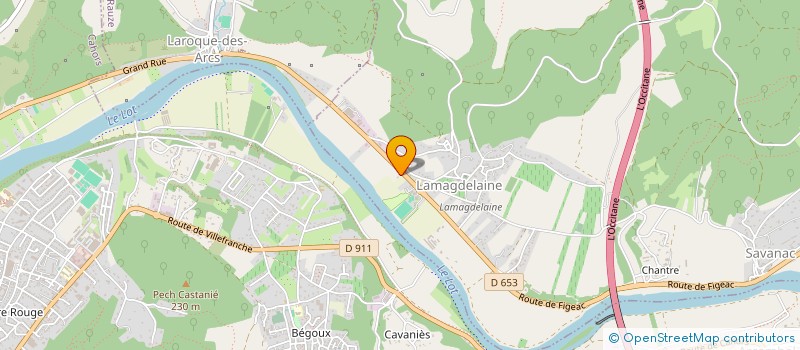 localisation de l'entreprise COMMUNE DE LAMAGDELAINE  LAMAGDELAINE