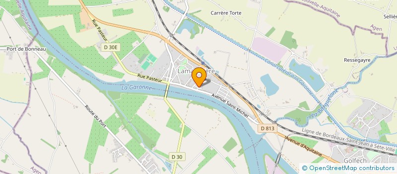 localisation de l'entreprise COMMUNE DE LAMAGISTERE  LAMAGISTERE