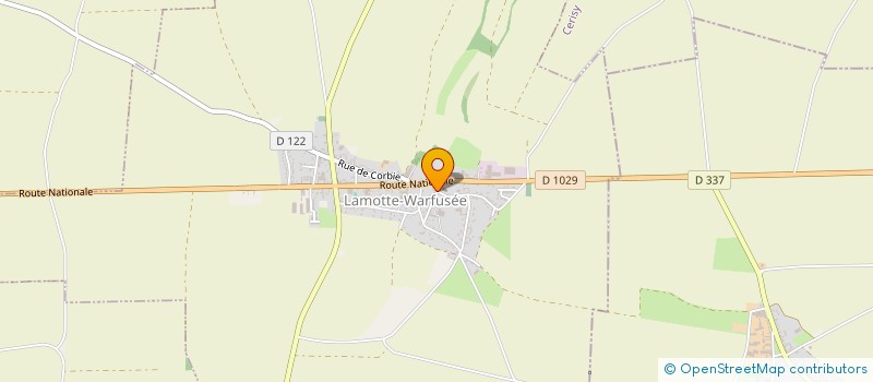 localisation de l'entreprise COMMUNE DE LAMOTTE WARFUSEE  LAMOTTE-WARFUSEE