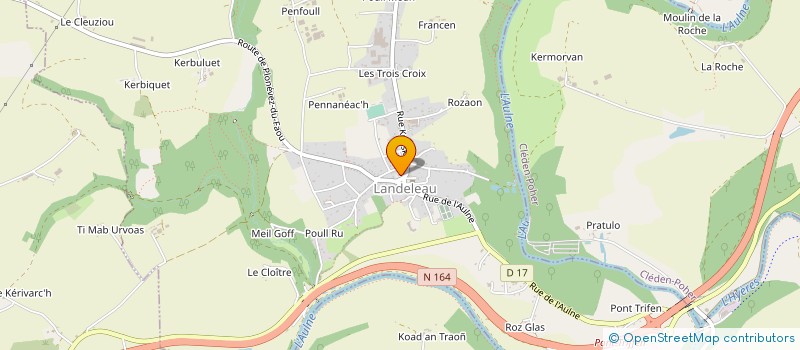 localisation de l'entreprise COMMUNE DE LANDELEAU  LANDELEAU
