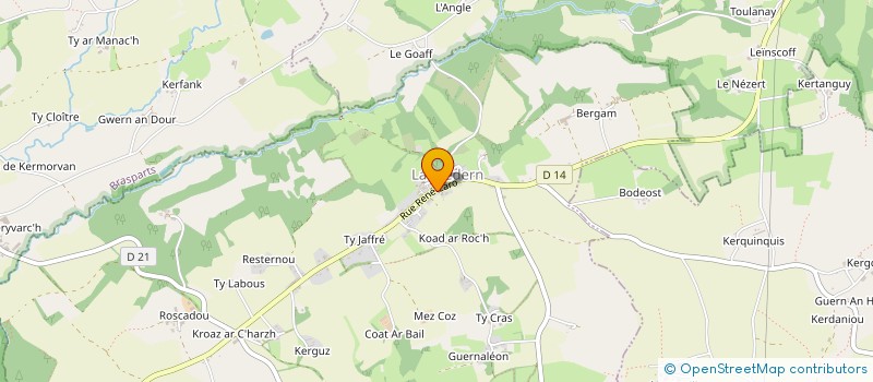 localisation de l'entreprise COMMUNE DE LANNEDERN  LANNEDERN