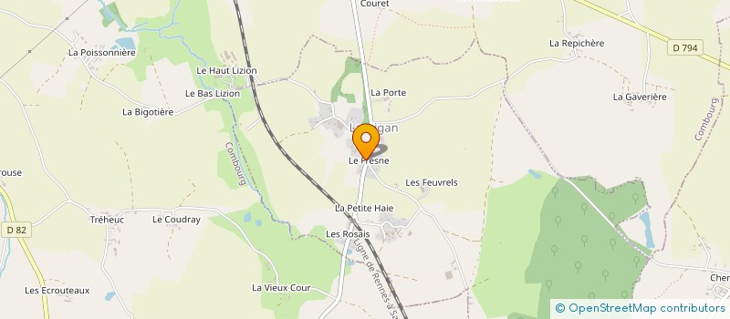 localisation de l'entreprise COMMUNE DE LANRIGAN  LANRIGAN