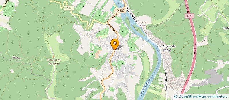 localisation de l'entreprise COMMUNE DE LANZAC  LANZAC