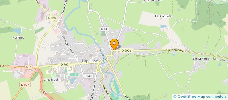 localisation de l'entreprise COMMUNE DE LAPALISSE  LAPALISSE