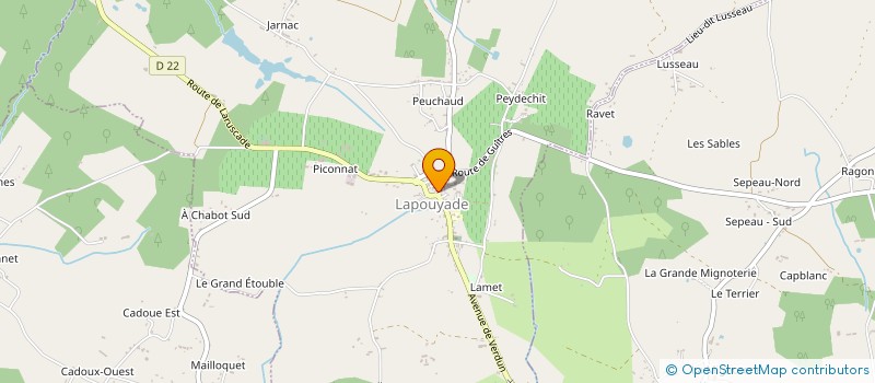 localisation de l'entreprise COMMUNE DE LAPOUYADE  LAPOUYADE