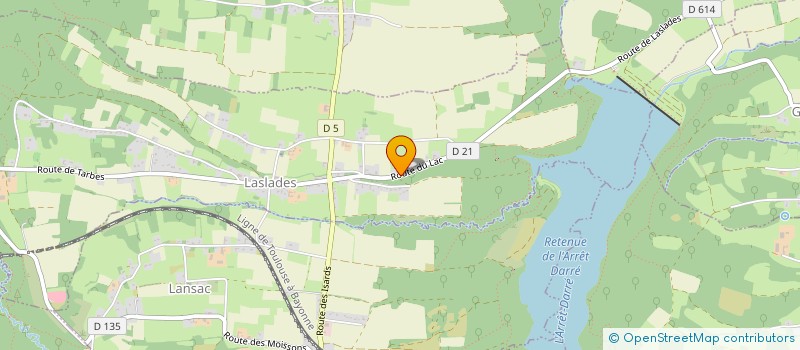 localisation de l'entreprise COMMUNE DE LASLADES  LASLADES