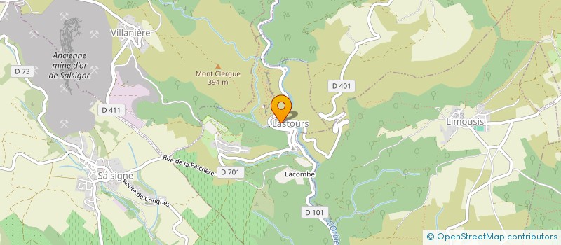 localisation de l'entreprise COMMUNE DE LASTOURS  LASTOURS