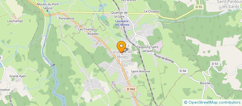 localisation de l'entreprise COMMUNE DE LAVAVEIX LES MINES à LAVAVEIX-LES-MINES