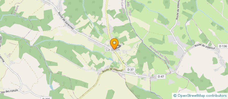 localisation de l'entreprise COMMUNE DE LE BORN  LE BORN