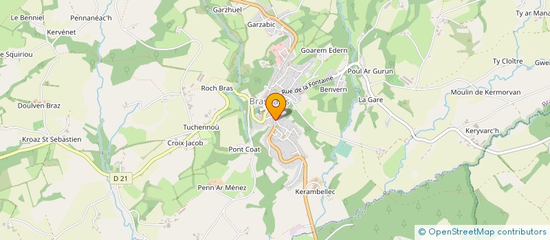 localisation de l'entreprise COMMUNE DE LE CLOITRE PLEYBEN à LE CLOITRE-PLEYBEN