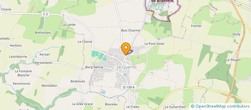 localisation de l'entreprise COMMUNE DE LE GUERNO à LE GUERNO